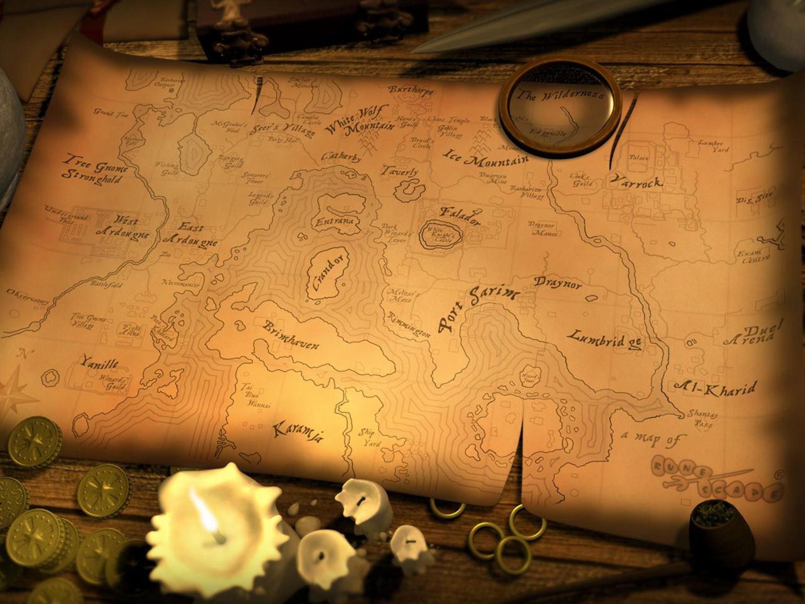 runescape, Fantasy, Adventure, Map Wallpaper