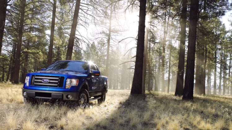 trees, Forests, Cars, Ford, F150 HD Wallpaper Desktop Background