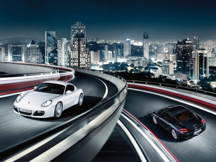cityscapes, Cars, Roads, Porsche, Cayman HD Wallpaper Desktop Background