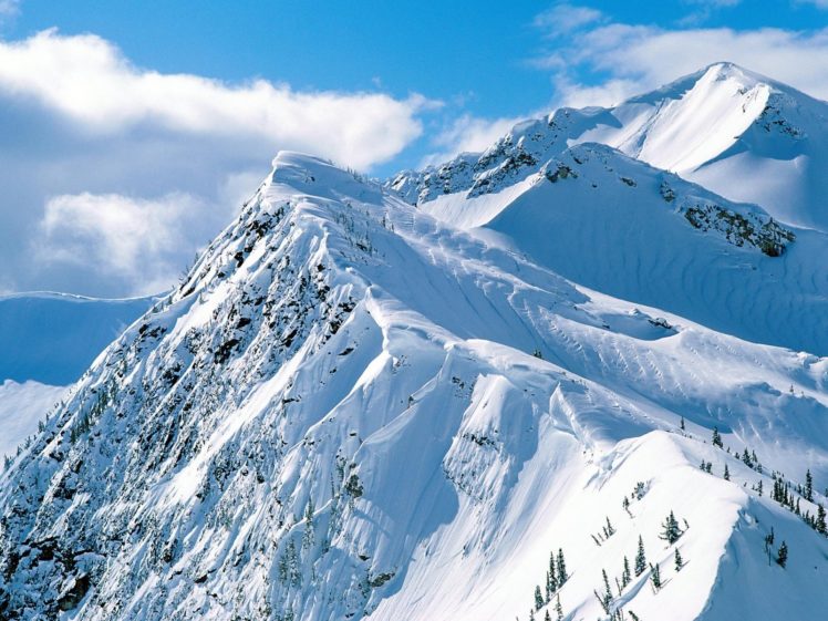 mountains, Winter, Snow HD Wallpaper Desktop Background