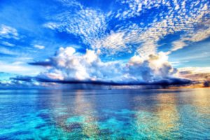 clouds, Landscapes, Blue, Skies, Sea, Natural, Scenery