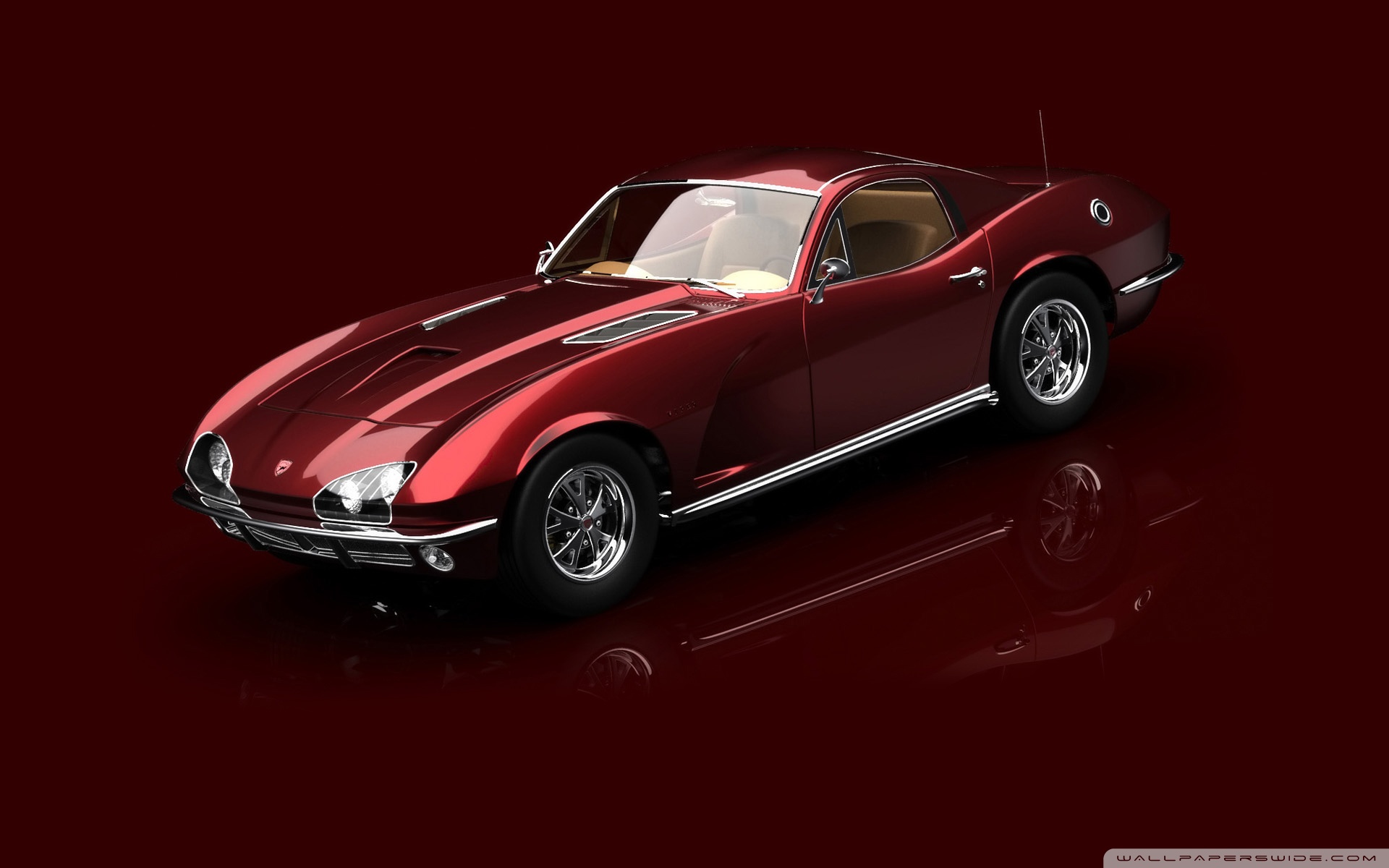 3d, Red, 1967, Dodge, Viper Wallpaper
