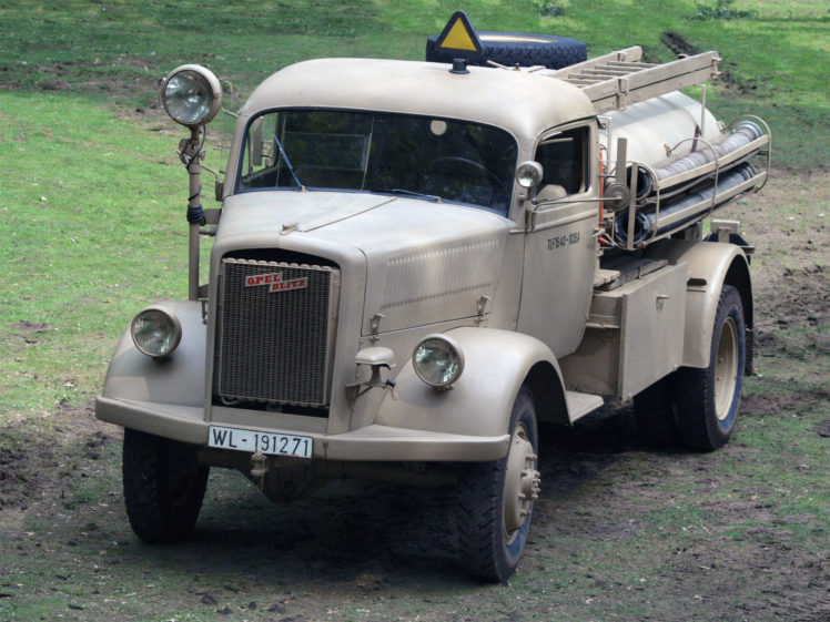 1943, Opel, Blitz, 36 6700a, Tlf 1543, Semi, Tractor, Retro HD Wallpaper Desktop Background
