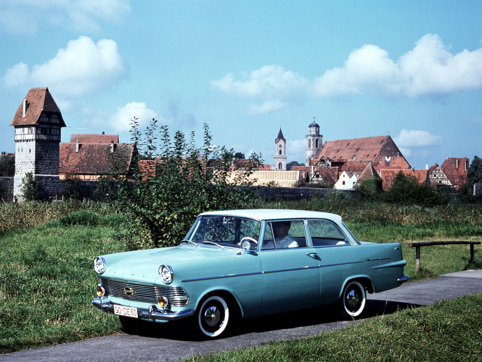 1960 63, Opel, Rekord, 2 door, Sedan,  p 2 , Classic Wallpaper