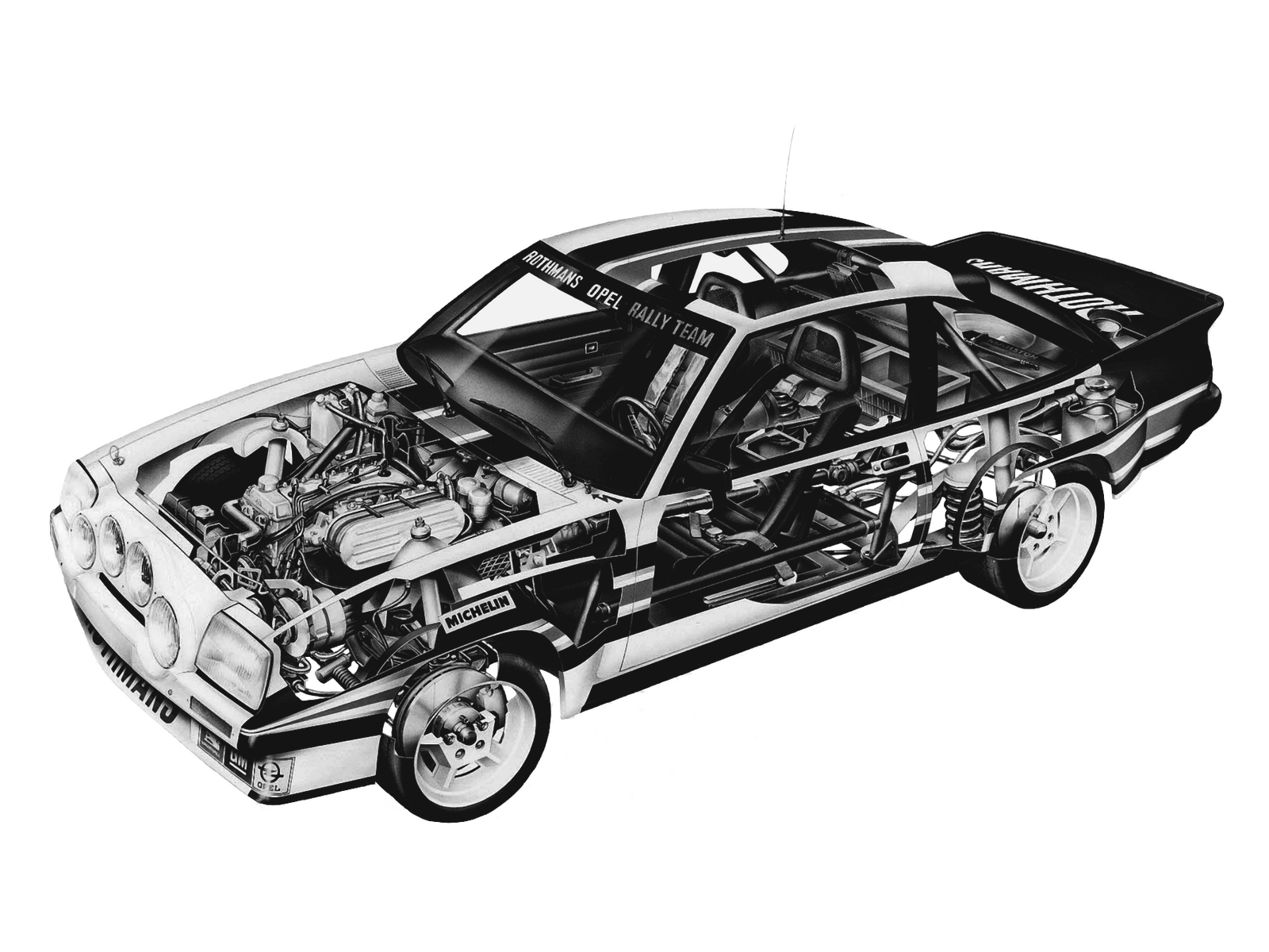 1980 84, Opel, Manta, 400,  b , Race, Racing, Interior, Engine Wallpaper