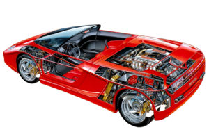 1989, Ferrari, Mythos, Supercar, Interior, Engine