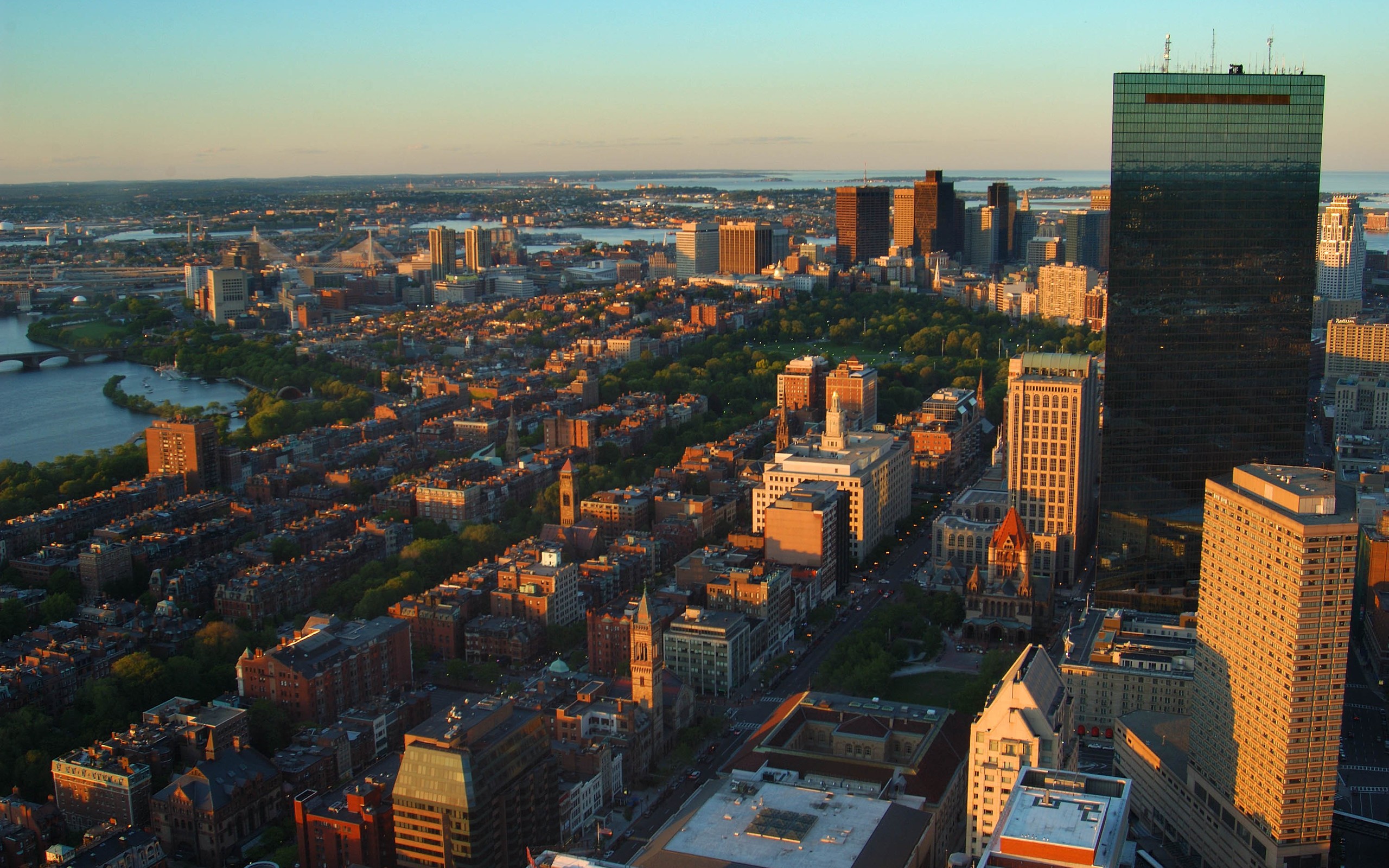 sunset, Cityscapes, Buildings, Skyscrapers, Massachusetts, Cities Wallpaper