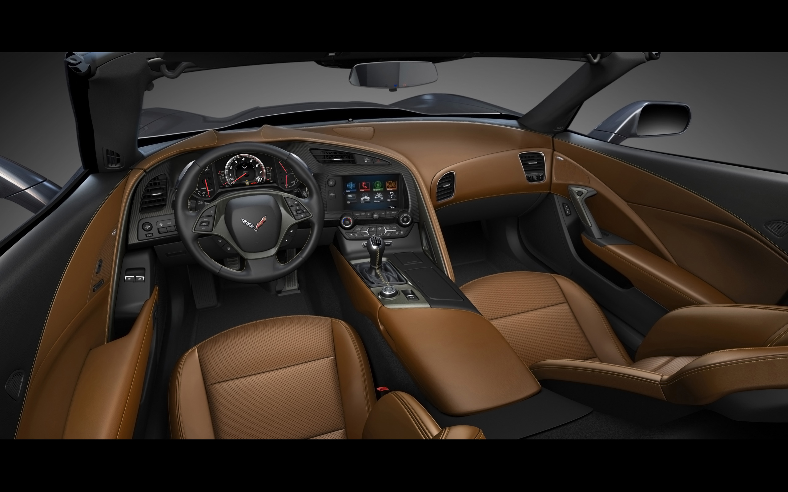 2014, Chevrolet, Corvette, Stingray, Supercar, Muscle, Interior Wallpaper