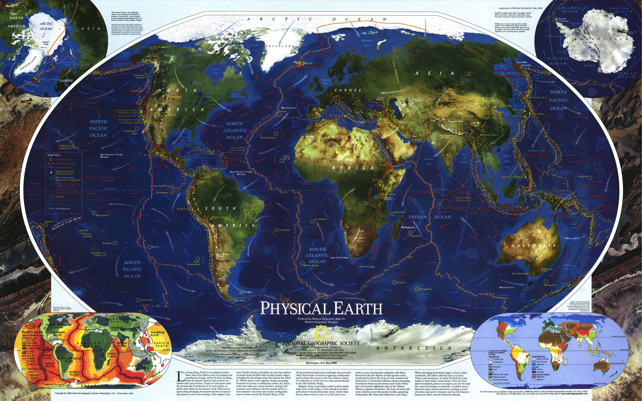 Политическая карта мира National Geographic