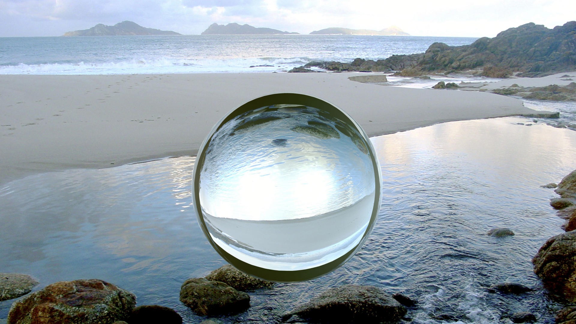 coast, Glass Wallpaper