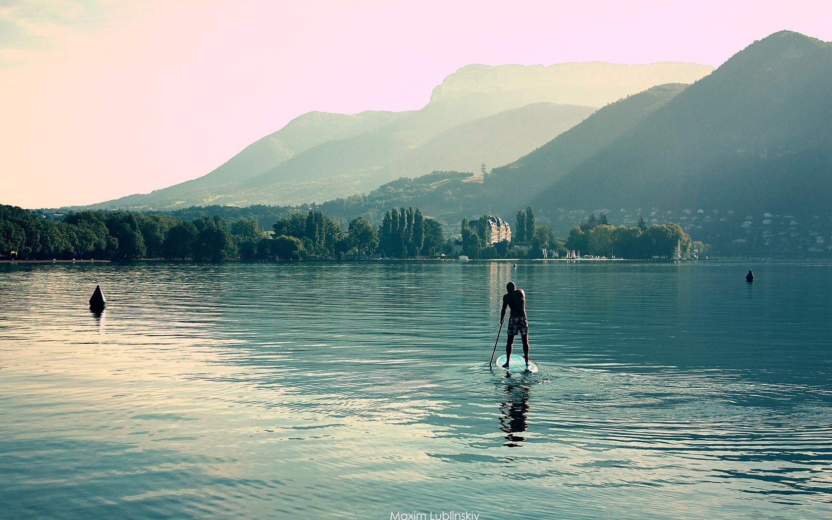 mountains, Lakes Wallpaper