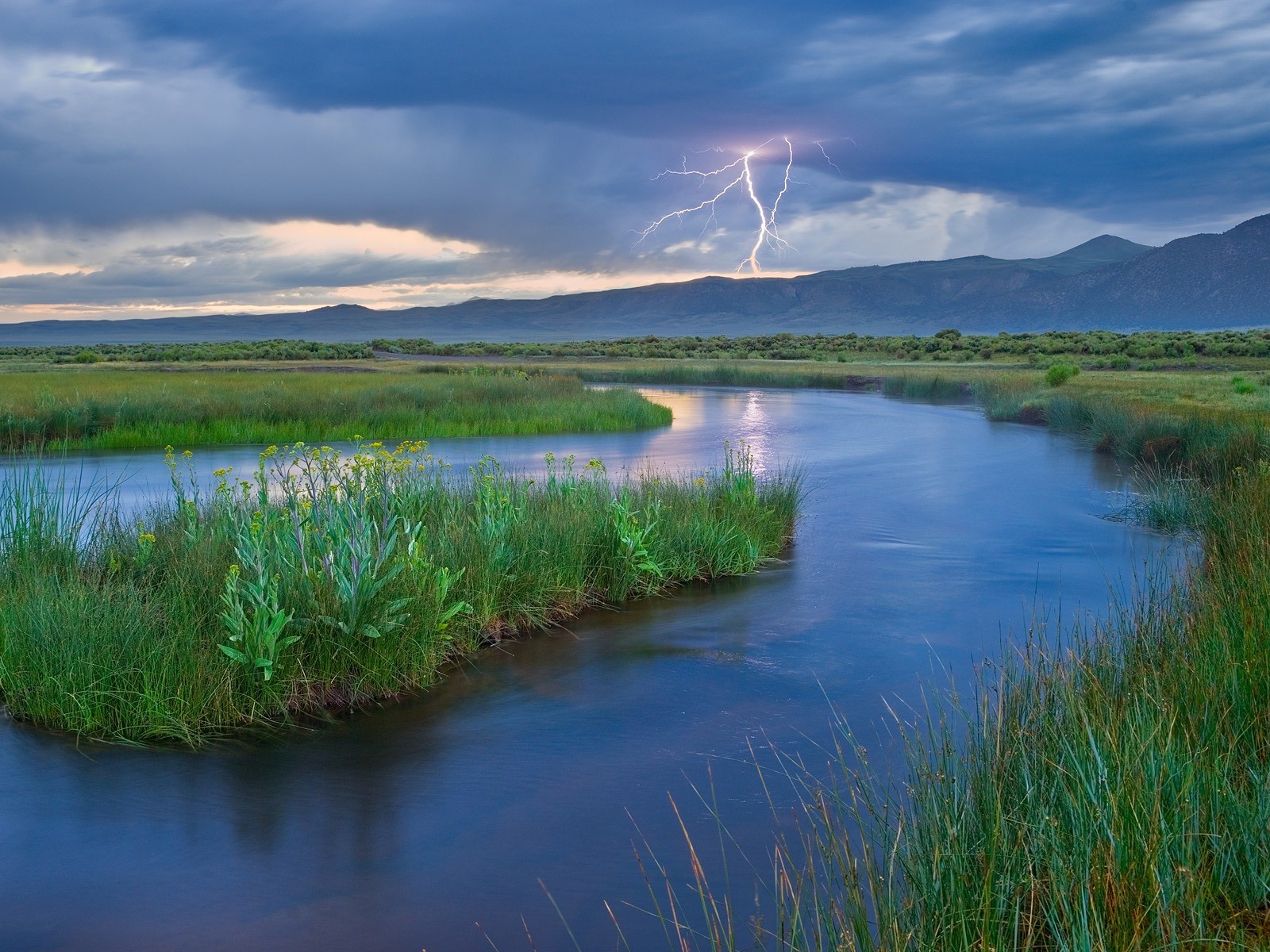 landscapes, Nature, Storm, Valleys, California, Bishop Wallpaper