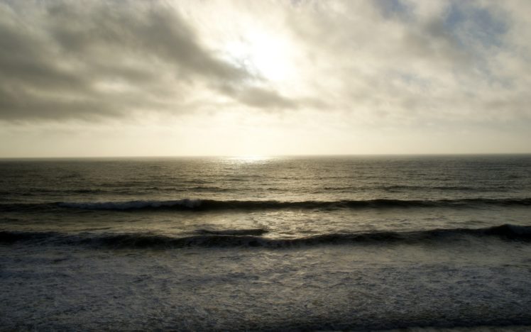 sunrise, Clouds, Nature, Seas, Waves, Pacific, Ocean, Skyscapes HD Wallpaper Desktop Background