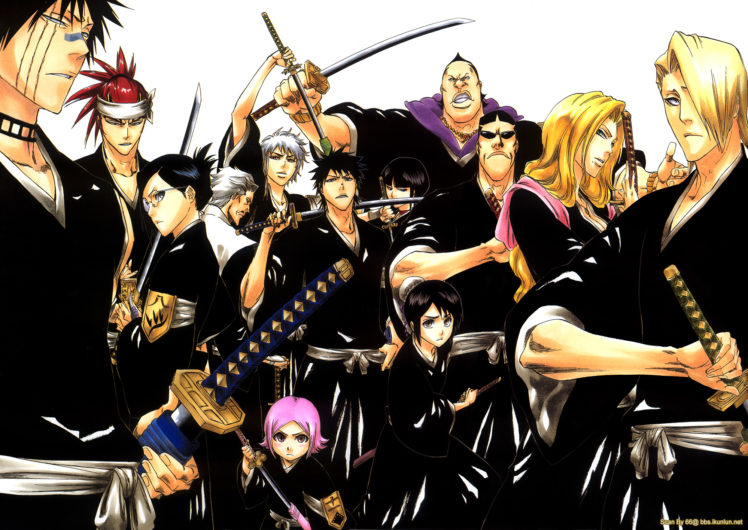 bleach, Matsumoto, Rangiku, Kurotsuchi, Nemu, Hisagi, Shuuhei, Abarai, Renji, Izuru, Kira, Hinamori, Momo, Kaien, Shiba, Yachiru, Kusajishi, Isane, Kotetsu, Nanao, Ise, Tetsuzaemon, Iba, Marechiyo, Omaeda, Chojir HD Wallpaper Desktop Background