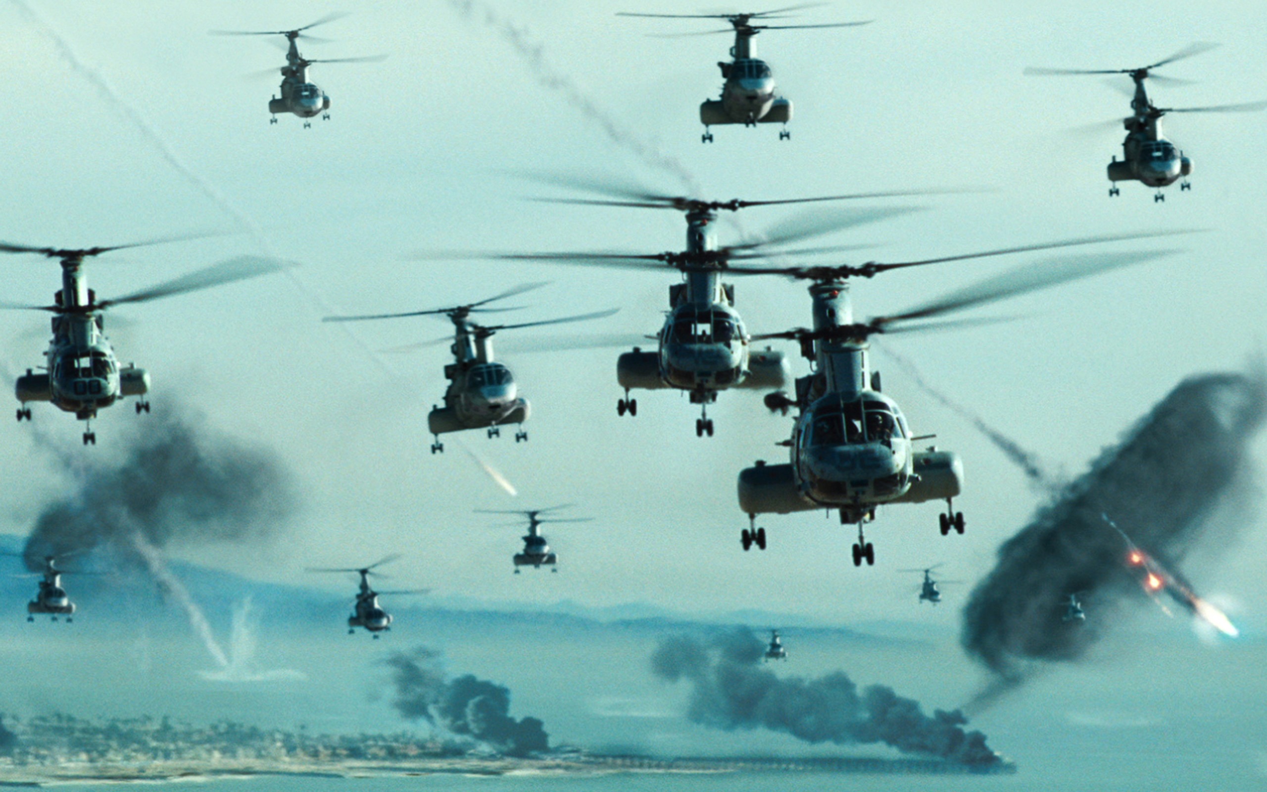 battle, Los, Angeles, Action, Sci fi, Drama, Apocalyptic, Helicopter, Battle Wallpaper