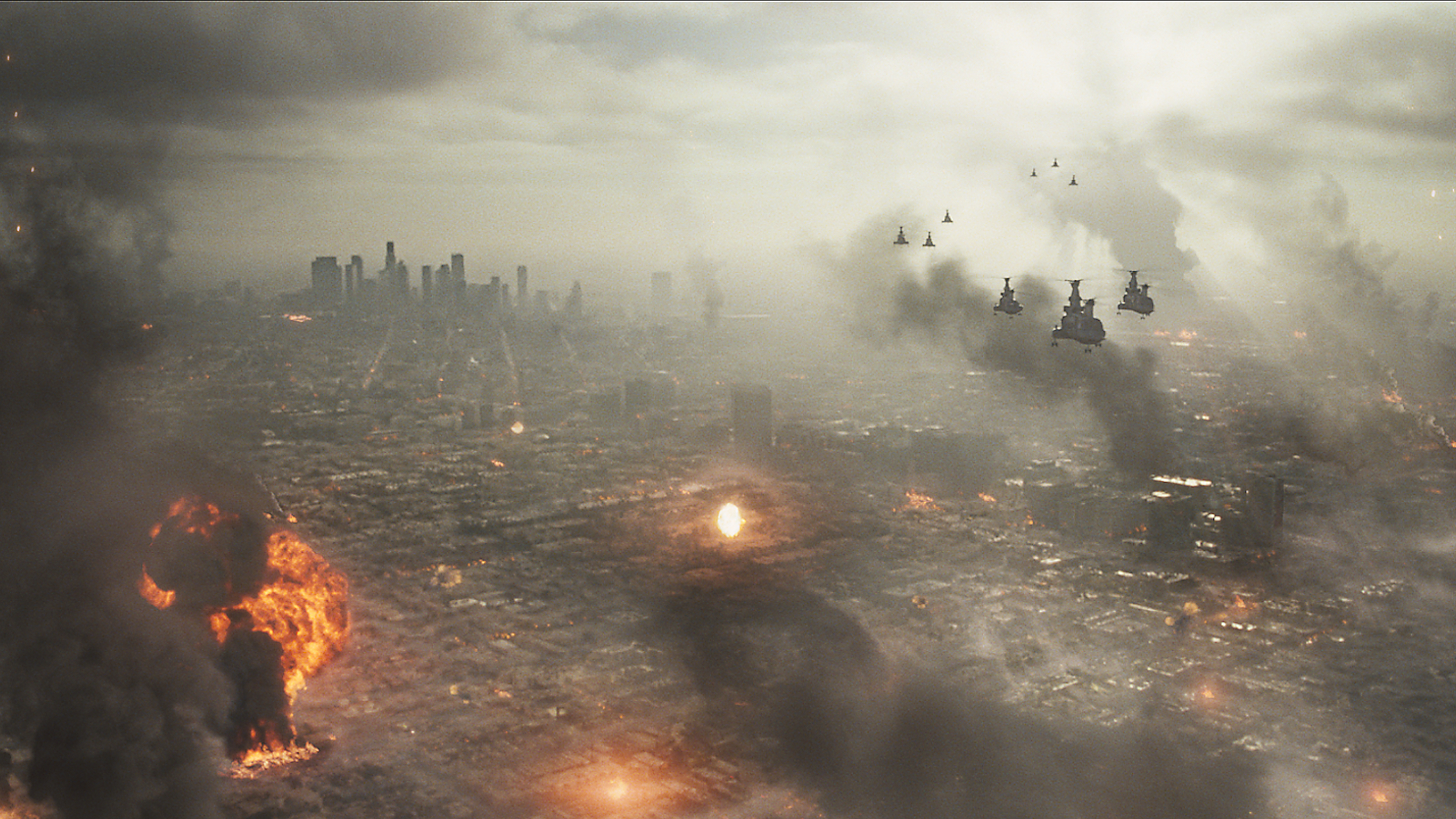 battle, Los, Angeles, Action, Sci fi, Drama, Apocalyptic, Helicopter, City Wallpaper
