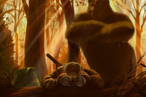 homor, Funny, Nature, Bears, People, Forest, Situation, Mood, Cartoon