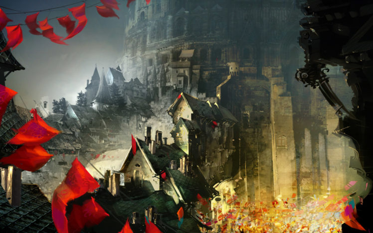 guild wars, Guild, Wars, Screenshots, Games, Entertainment, Fantasy, Cities, Castles HD Wallpaper Desktop Background