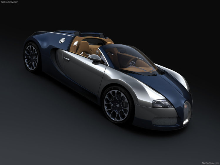 bugatti, Veyron, Grand, Sport, Sang, Bleu, 2009 HD Wallpaper Desktop Background