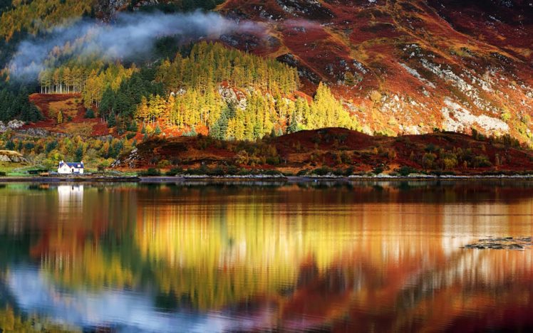 nature, Lake, Landscape, Reflection, Fog, Mountain, Ice, Tree, National, Geographic, Ultrahd, 4k, Wallpaper HD Wallpaper Desktop Background