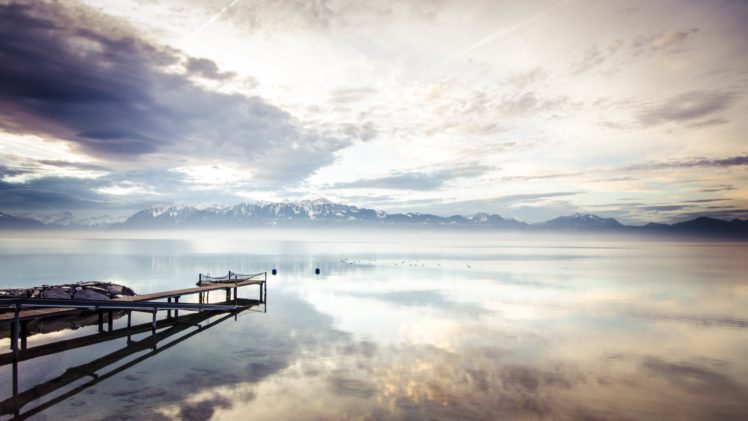 lake, Nature, Mountains, Water, Reflection HD Wallpaper Desktop Background