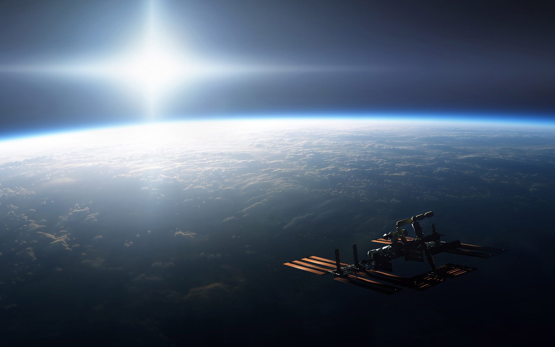 sci fi, Spaceships, Spacecrafts, Satellites, Planets, Planetscapes, Earth, Sun Wallpaper