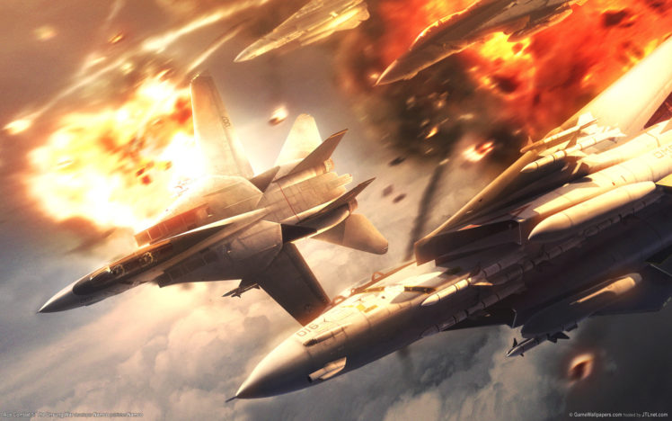 ace, Combat, Game, Jet, Airplane, Aircraft, Fighter, Plane, Military, Battle, Explosion, Fire HD Wallpaper Desktop Background