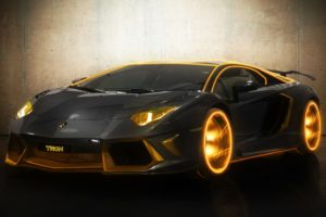 cars, Orange, Tron, Digitalized, Supercars, Lamborghini, Aventador, Colors, Modified