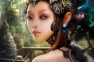 sci fi, Science fiction, Robots, Cyborgs, Women, Girls, Technical, Machinery, Cg, Digital art, Fantasy