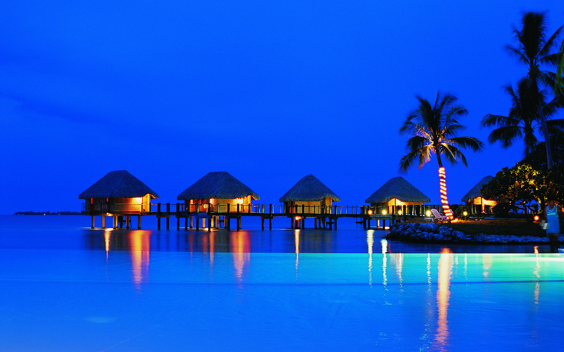 oceans, Beaches, Seas, Tropical, Resorts, Architecture, Buildings, Scenic, Trees Wallpaper