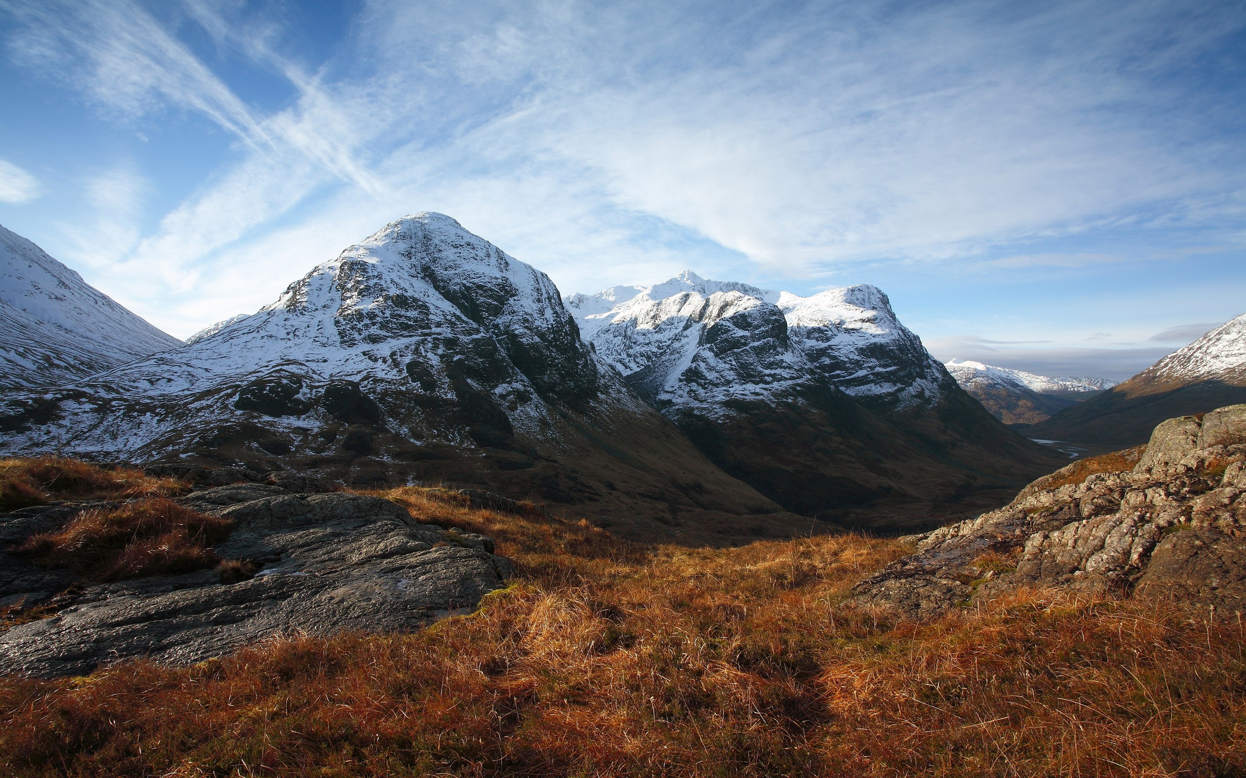 mountains, Clouds, Landscapes, Nature, Fields, Rocks Wallpaper