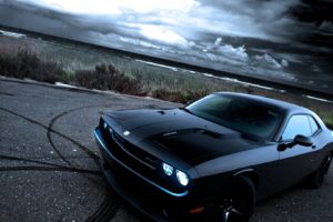 american, Black, Cars, Muscle, Cars, Dodge, Dodge, Challenger, Dodge, Challenger, Srt, Front, Angle, View