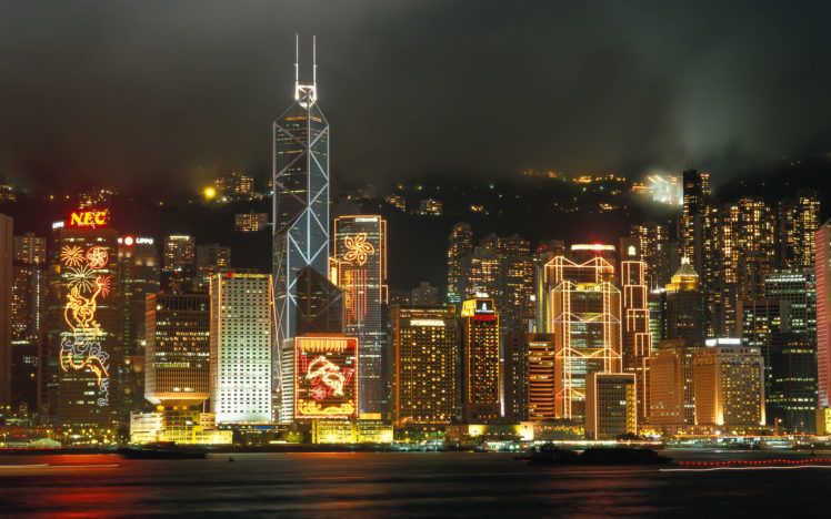 cityscapes, Skylines, Buildings, Hong, Kong HD Wallpaper Desktop Background