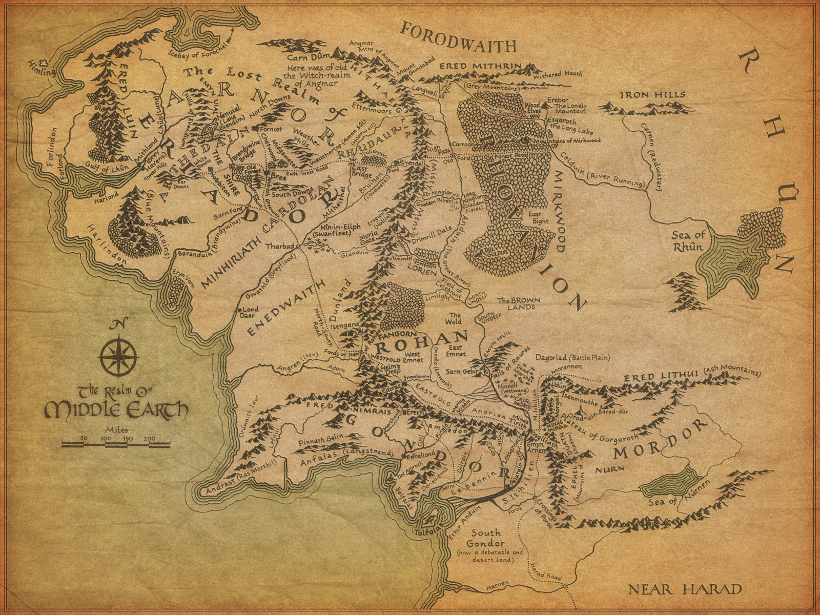 the, Lord, Of, The, Rings, Maps, Middle earth Wallpaper