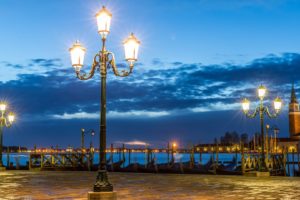 clouds, Lights, Venice, Italy, Squares, Post, Cities, Nights, Man made