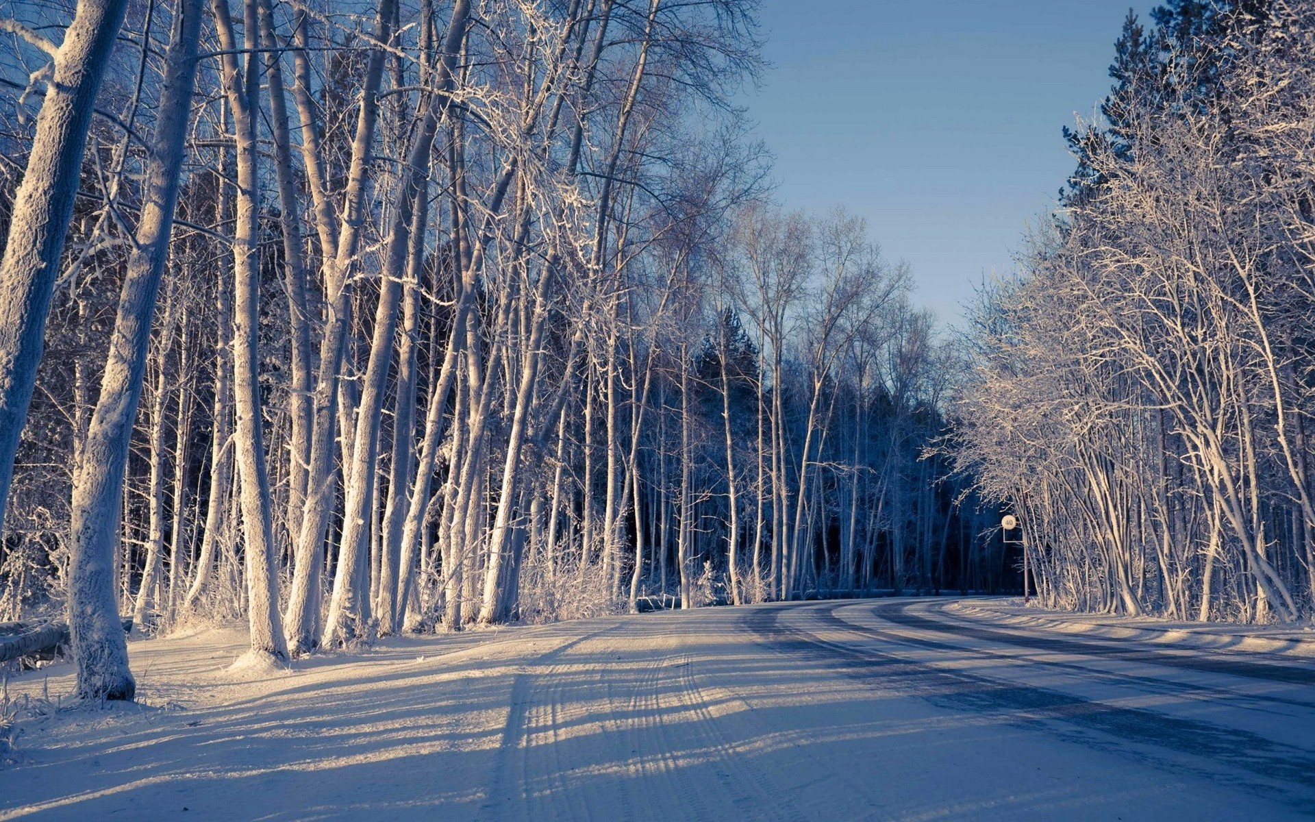 winter, Road, Nature, Trees, Snow Wallpaper