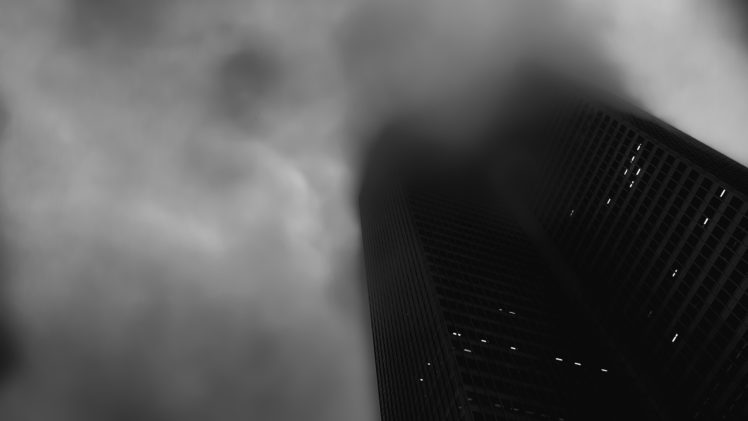 building, Skyscraper, B w, Clouds HD Wallpaper Desktop Background