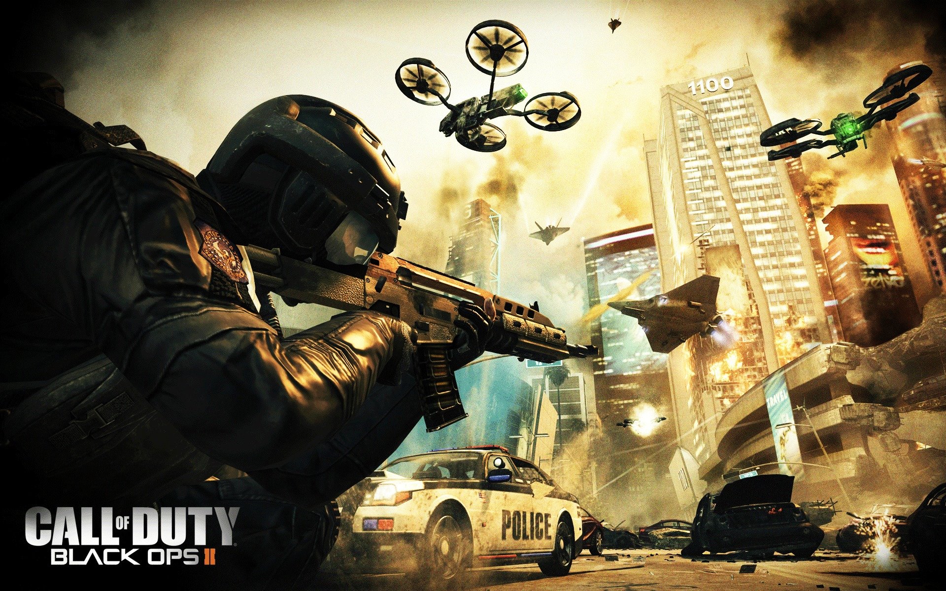 call, Of, Duty, Cod, Black, Ops, Soldier, Drone, Rifle Wallpaper