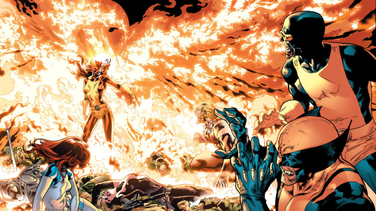 x men, Marvel, Wolverine, Phoenix, Fire HD Wallpaper Desktop Background