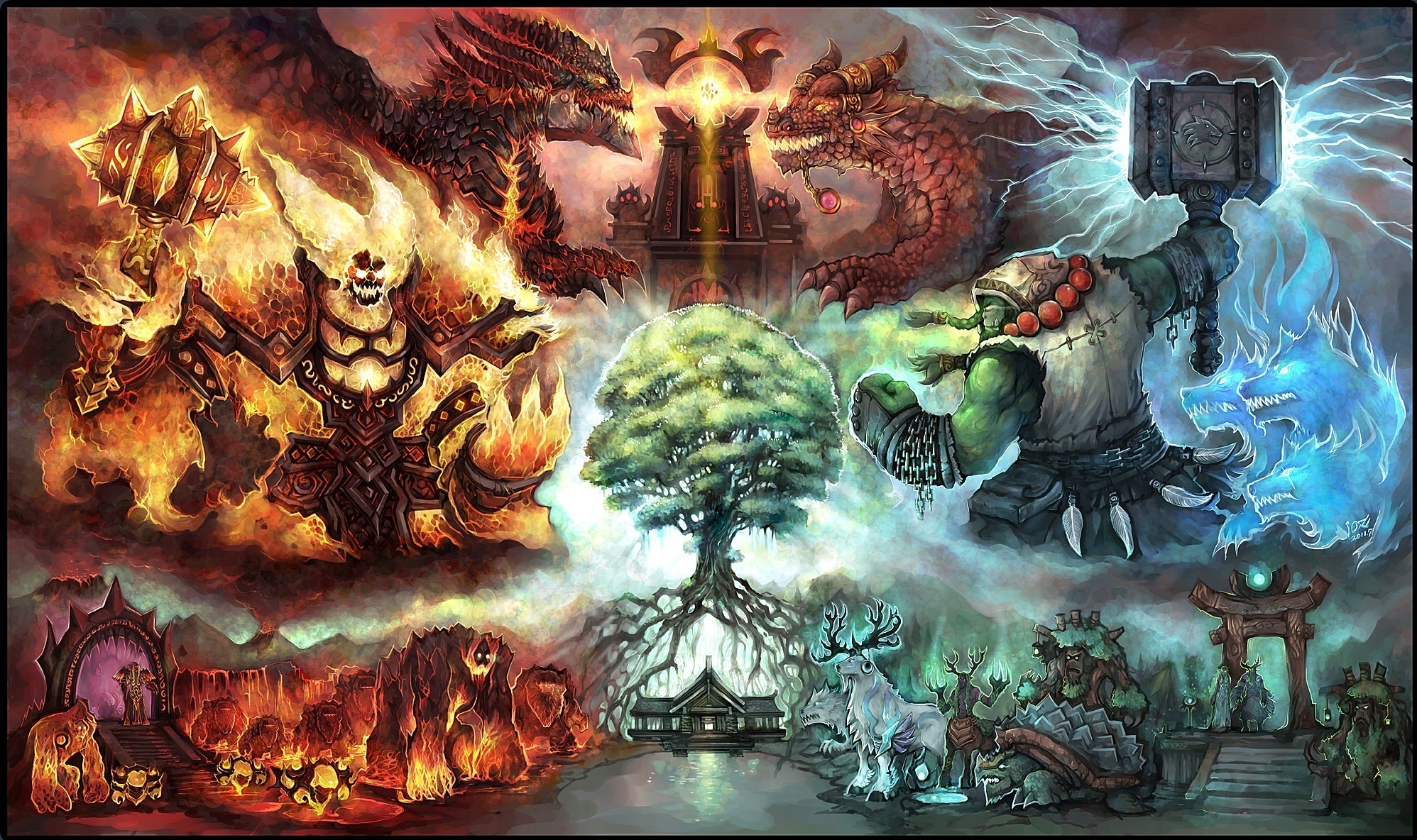 world, Of, Warcraft,  , Wow,  , Monster, Dragon, Warrior, Games, Fantasy Wallpaper