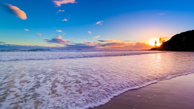 sunrise, Ocean, Landscapes, Nature, Australia, Beaches HD Wallpaper Desktop Background