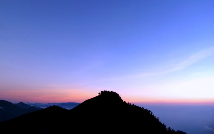mountains, Landscapes, Nature, Skylines, Taiwan, Evening, Skies, Skyline HD Wallpaper Desktop Background
