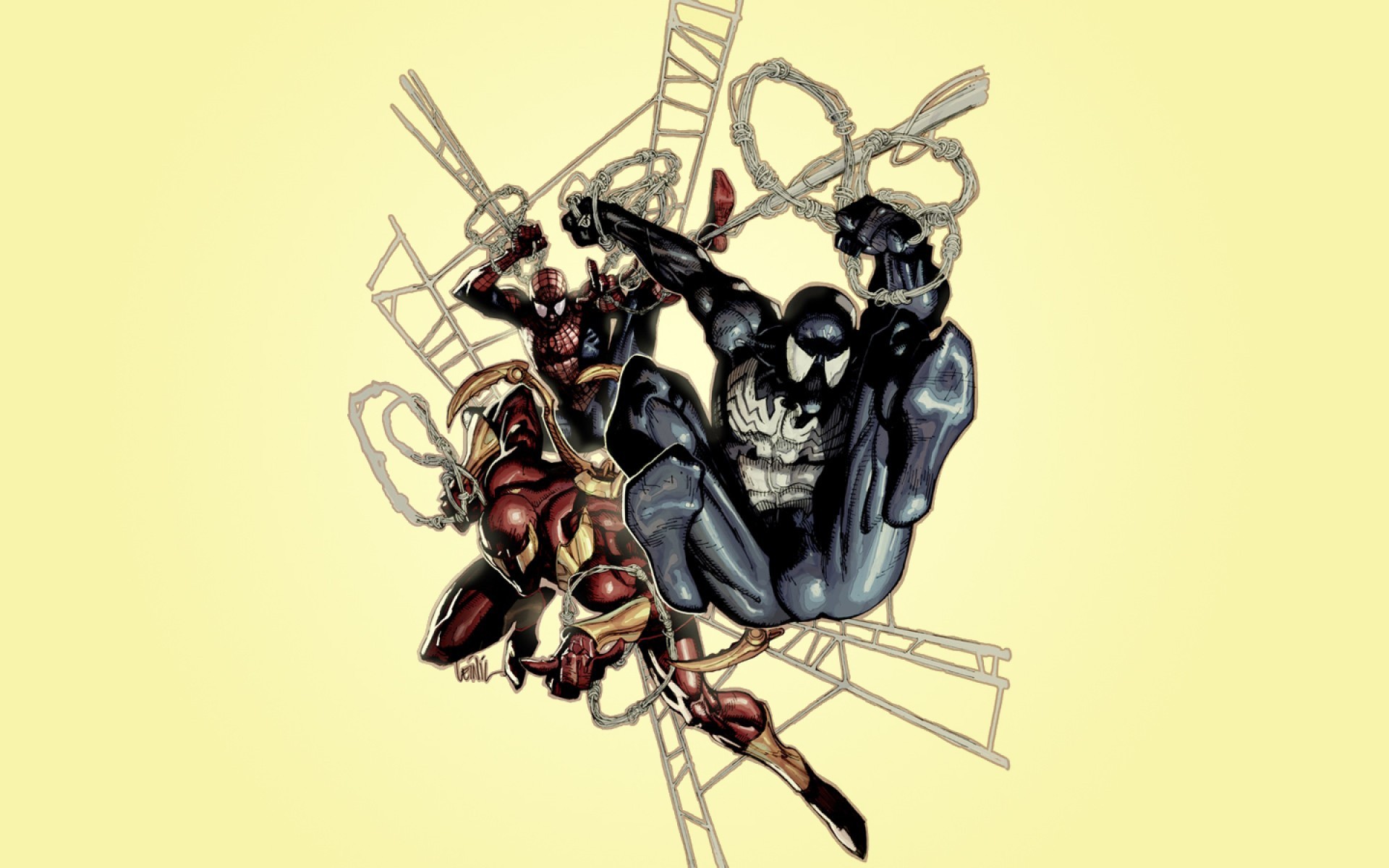 comics, Venom, Spider man, Superheroes, Marvel, Comics, Peter, Parker, Iron, Spider Wallpaper