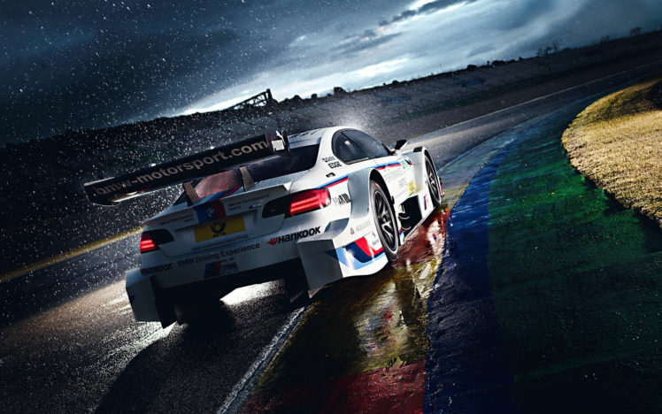 bmw, M3, Dtm, Racing, Cars, Vehicles, Race cars, Race tracks, Wet, Rain, Water HD Wallpaper Desktop Background