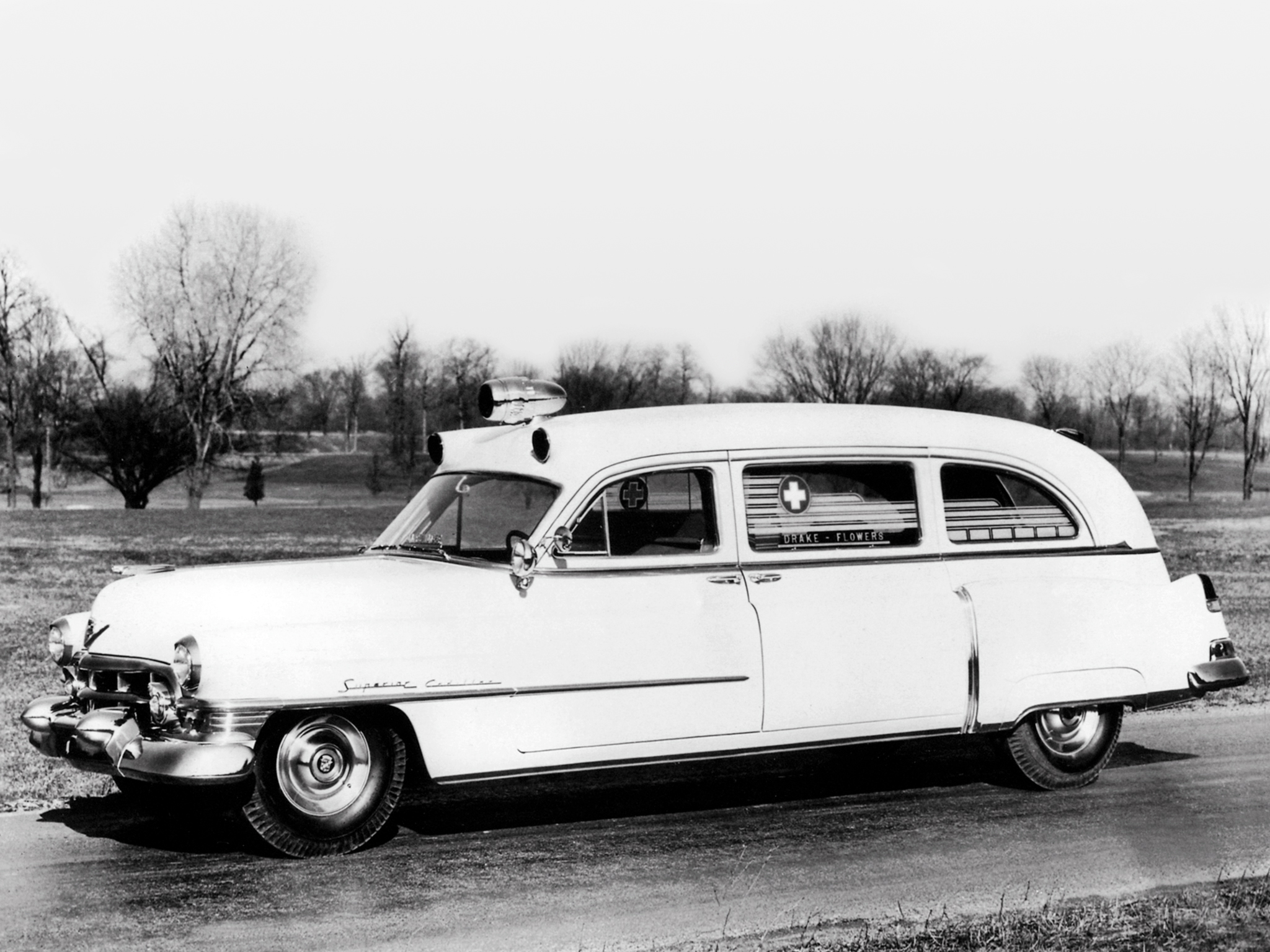 1952, Superior, Cadillac, Limousine, Ambulance,  52 75 86 , Emergency, Retro, Stationwagon Wallpaper