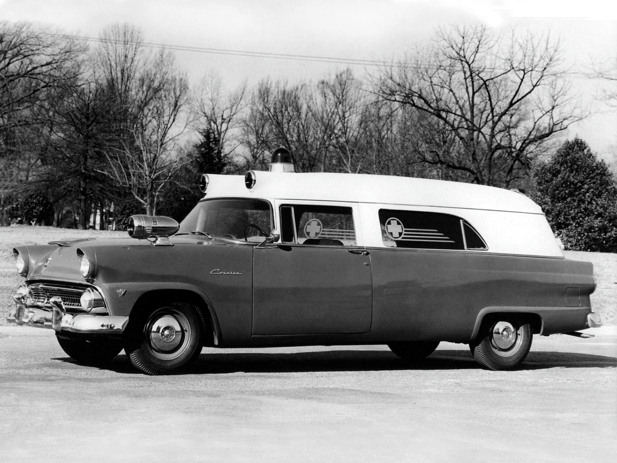 1955, Memphian, Ford, Junior, Ambulance, Stationwagon, Retro, Emergency Wallpaper