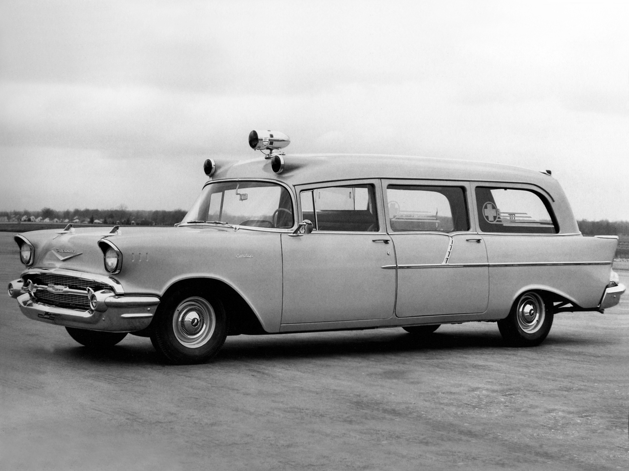 1957, Memphian, Chevrolet, Ambulance, Stationwagon, Retro, Emergency Wallpaper