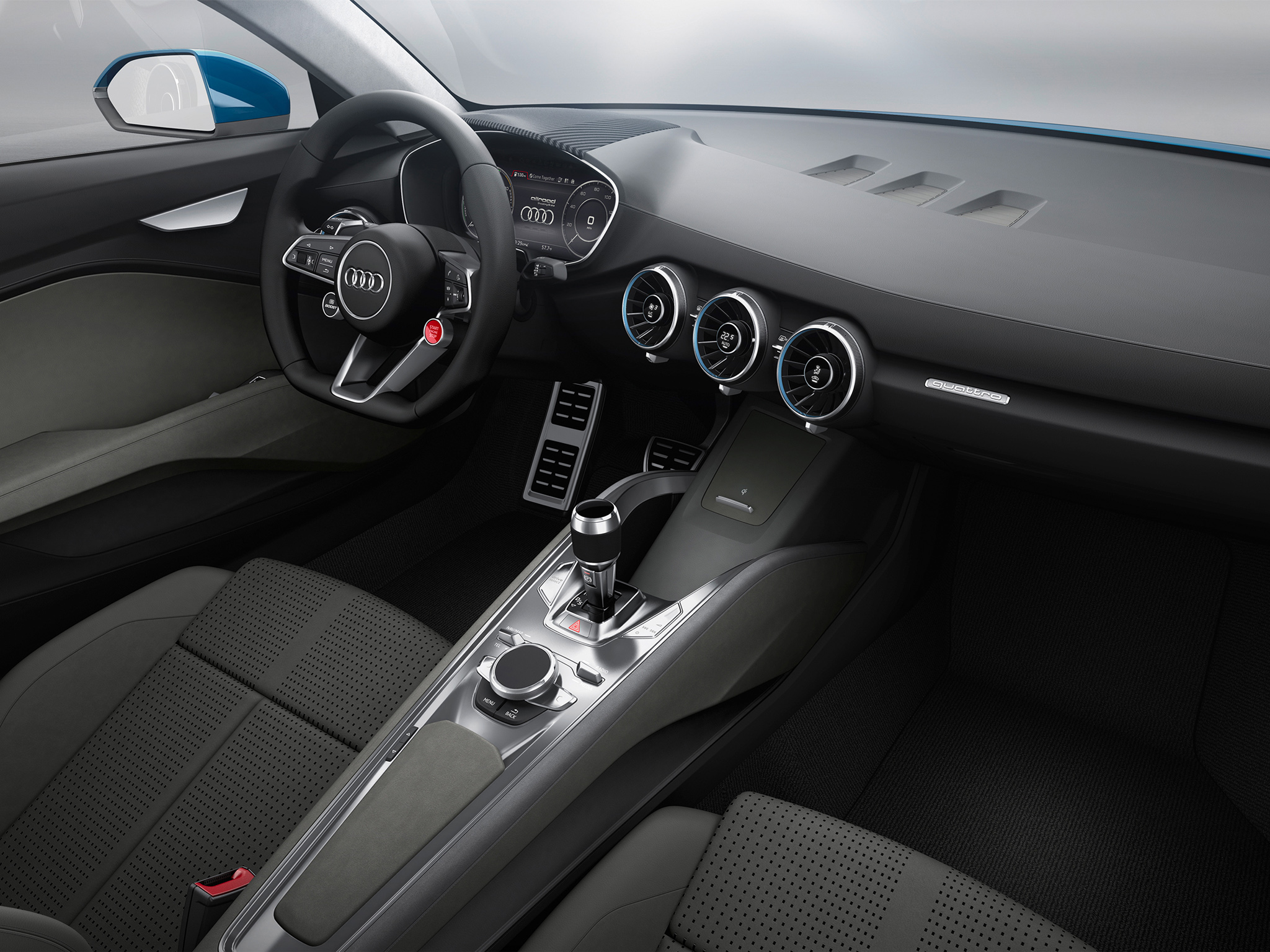 2014, Audi, Allroad, Shooting, Brake, Concept, Interior Wallpaper