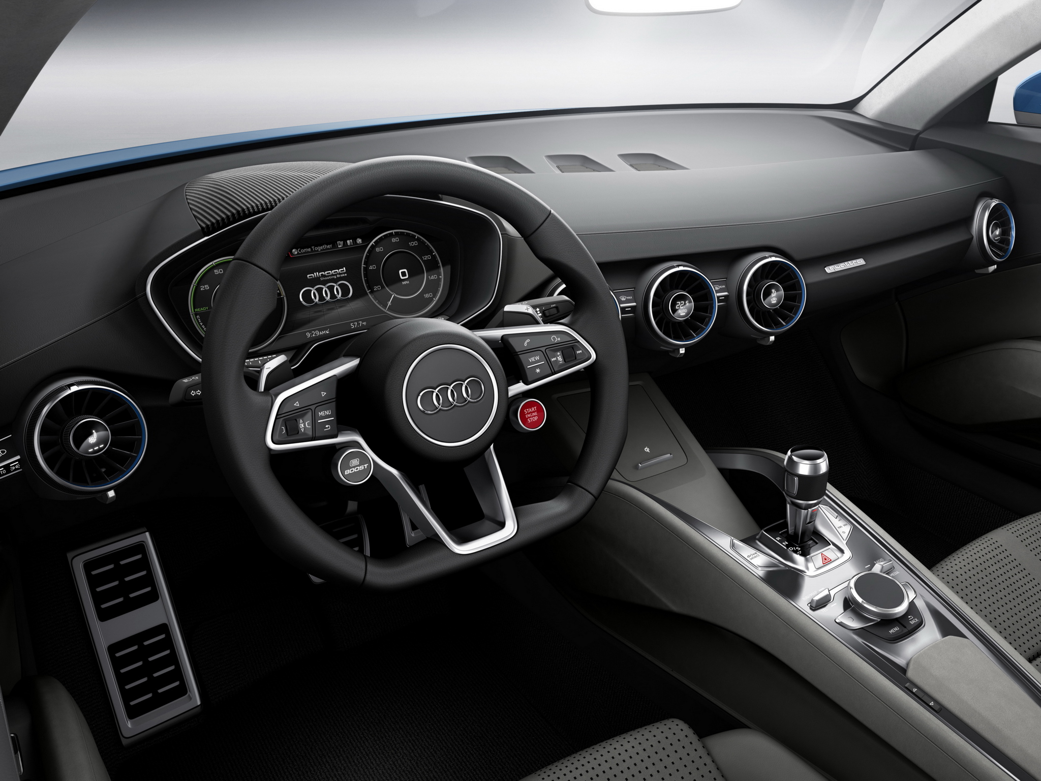 2014, Audi, Allroad, Shooting, Brake, Concept, Interior Wallpaper
