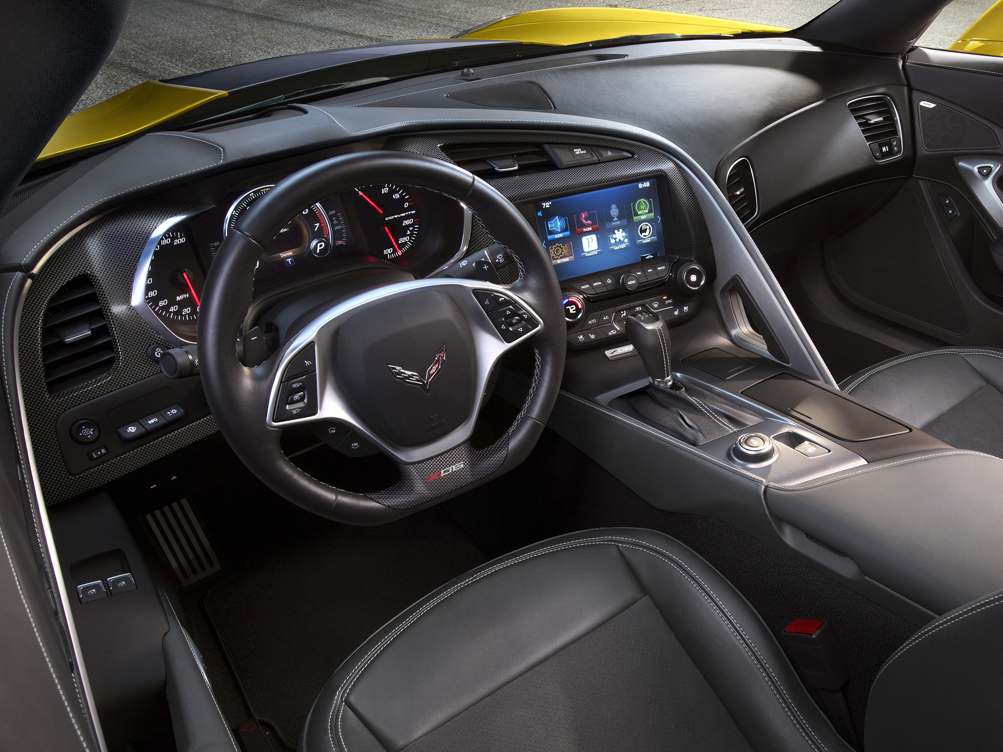 2015, Chevrolet, Corvette, Stingray, Z06,  c 7 , Supercar, Muscle, Interior Wallpaper